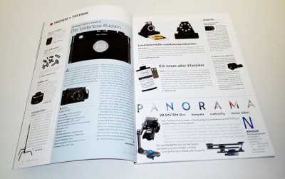 Technik in Fotozeitschriften (aufgeschlagene Zeitschrift)