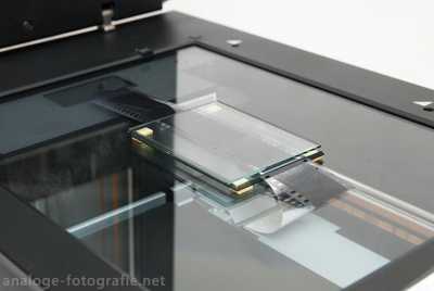 Glashalter für Filmscanns